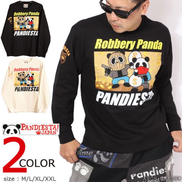 PANDIESTA 因果応報パンダ ロンTee (595965) 【送料無料】パンディエスタ 長袖Tシャツ 刺繍