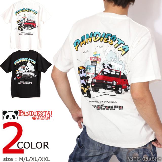 HONDA×PANDIESTA シティとモトコンポ 半袖Tシャツ (585504) 【送料無料】パンディエスタ ホンダ ポケット Tee