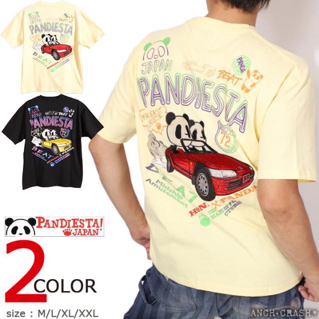 HONDA×PANDIESTA BEAT ネオンサイン 半袖Tシャツ (585508) 【送料無料】パンディエスタ ホンダ ポケット Tee