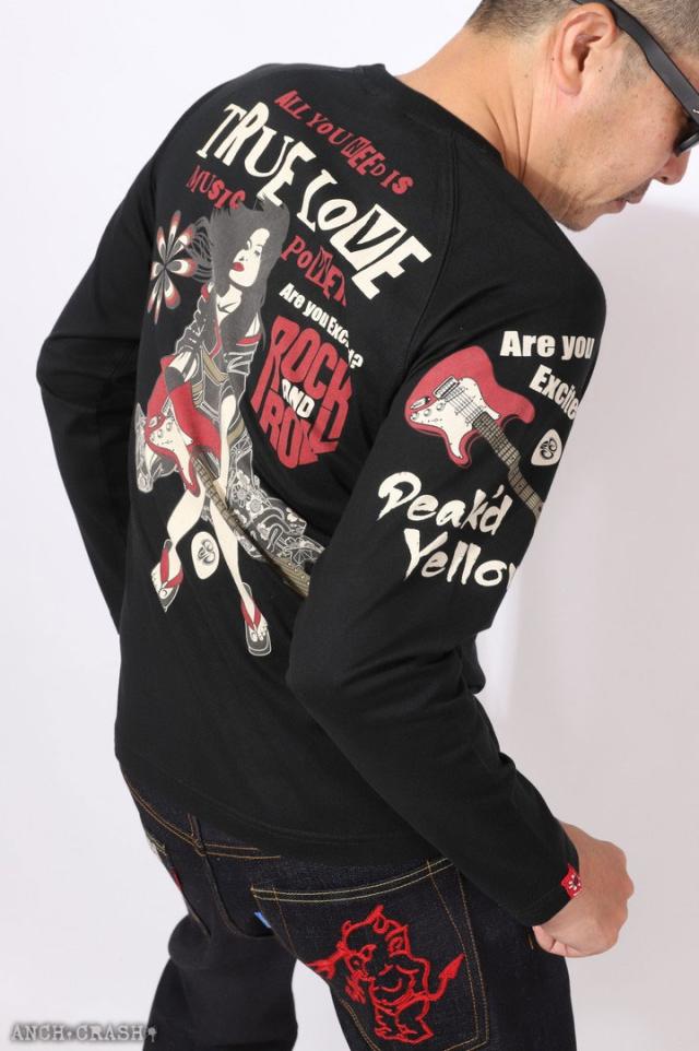 PEAK'D YELLOW ギター姉御 ロンT (PYLT-243)【送料無料】長袖 Tシャツ ロングTシャツ ピークドイエロー エフ商会の通販は PEAK'D YELLOW ギター姉御 ロンT (PYLT-243)【送料無料】長袖 Tシャツ ロングTシャツ ピークドイエロー エフ商会の通販は