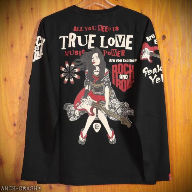 PEAK'D YELLOW ギター姉御 ロンT (PYLT-243)【送料無料】長袖 Tシャツ ロングTシャツ ピークドイエロー エフ商会の通販は PEAK'D YELLOW ギター姉御 ロンT (PYLT-243)【送料無料】長袖 Tシャツ ロングTシャツ ピークドイエロー エフ商会の通販は