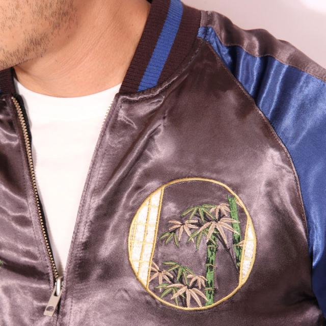 コリジャン　スーベニアジャケット　スカジャン　刺繍　虎 satori さとり 虎と鍾馗 和柄 刺繍 スカジャン(GSJR-019