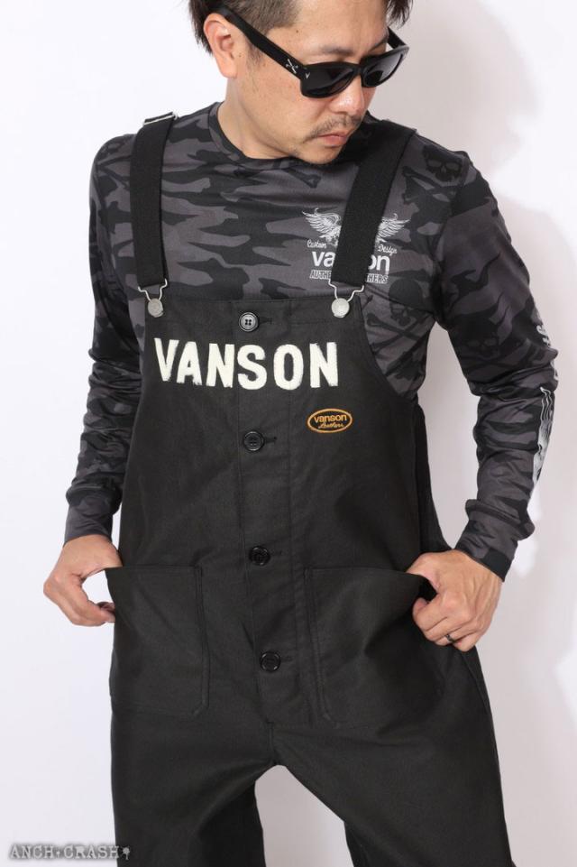 VANSON バンソン デッキ オーバーオール(NVAO-2402)【送料無料】刺繍