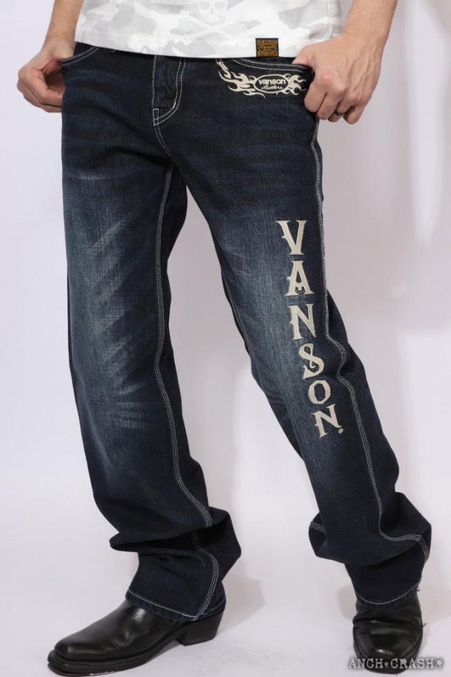 VANSON フライングスター 刺繍 デニムパンツ(SP-B-29)バンソン ワンウォッシュ USED加工 VANSON フライングスター 刺繍 デニムパンツ(SP-B-29)バンソン ワン