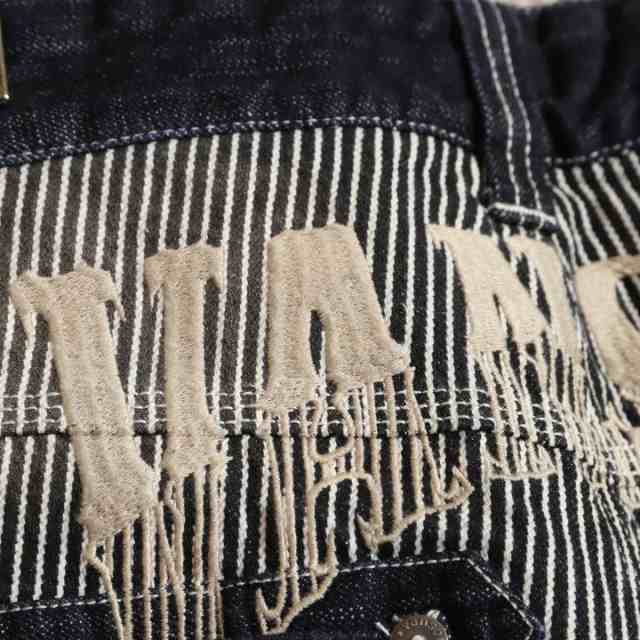 VANSON バンソン ウィングスター ロゴ刺繍 デニム ペインターパンツ(SP-B-34)インディゴ×ヒッコリー ジーンズ・デニムパンツ