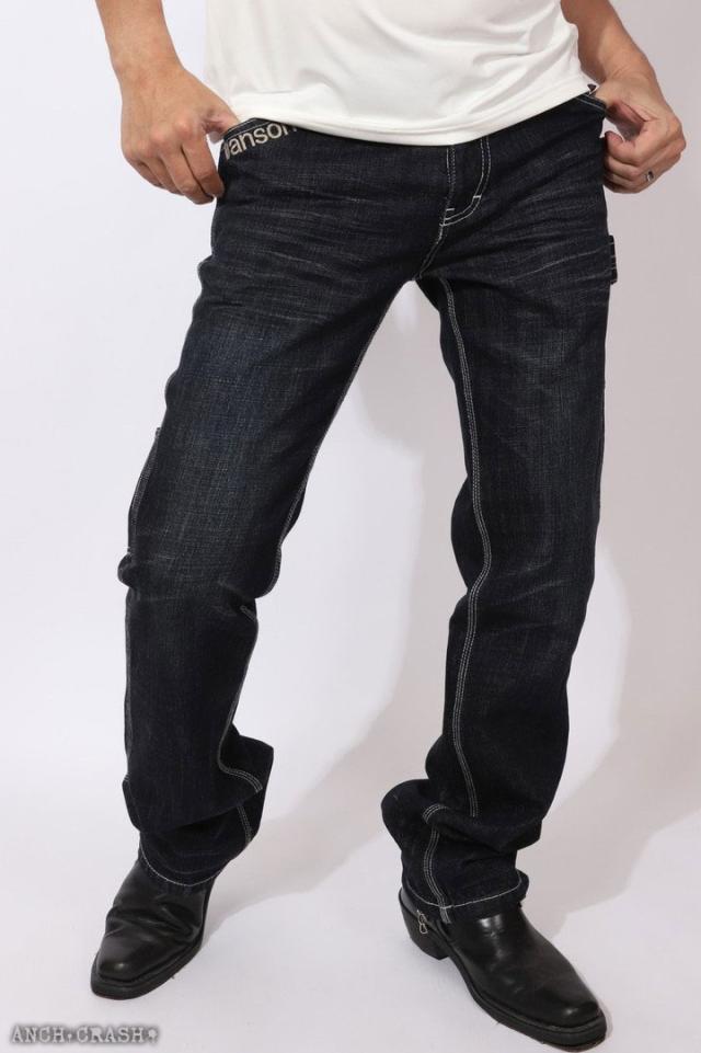 【レア品】VANSON（バンソン）　ブッシュパンツ　黒ウォバッシュ　34inc 8000.jpg