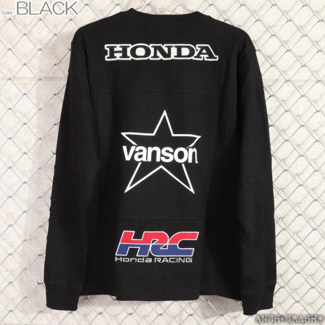 VANSON HONDA ロンT (HRV-2410)【送料無料】バンソン ホンダ 長袖T