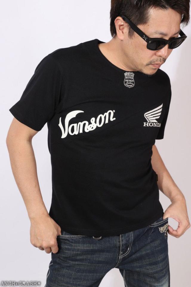 VANSON HONDA 半袖TEE (HRV-2507) 【送料無料】バンソン ホンダ 半袖Tシャツ 刺繍 ワッペン_11