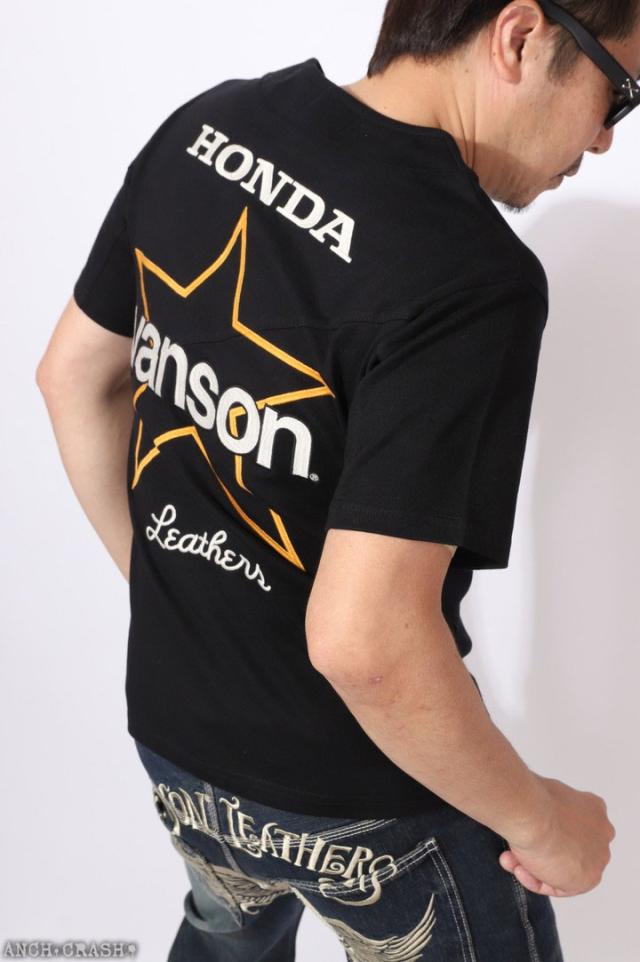 VANSON HONDA 半袖TEE (HRV-2507) 【送料無料】バンソン ホンダ 半袖Tシャツ 刺繍 ワッペン_15