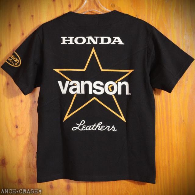 VANSON HONDA 半袖TEE (HRV-2507) 【送料無料】バンソン ホンダ 半袖Tシャツ 刺繍 ワッペン_17