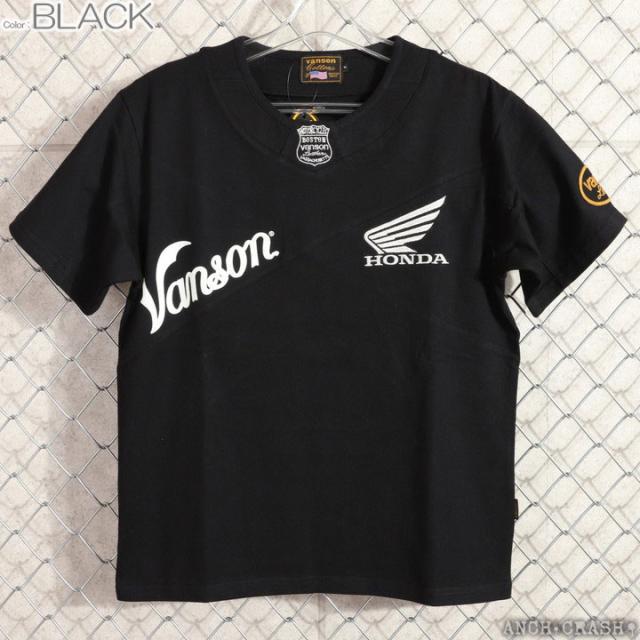 VANSON HONDA 半袖TEE (HRV-2507) 【送料無料】バンソン ホンダ 半袖Tシャツ 刺繍 ワッペン_13