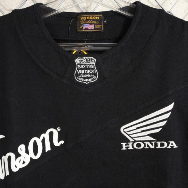 VANSON HONDA 半袖TEE (HRV-2507) 【送料無料】バンソン ホンダ 半袖Tシャツ 刺繍 ワッペン_14