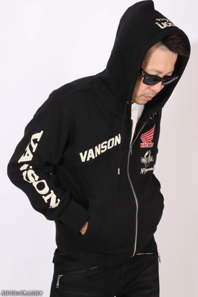 VANSON HONDA フルZIP パーカー (HRV-2515) 【送料無料】バンソン ホンダ 刺繍_10
