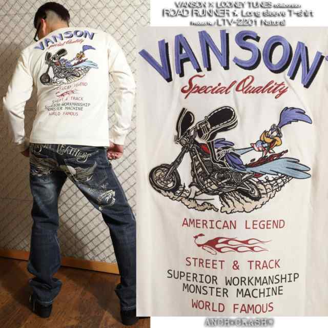 ＊vanson×ルーニー・テューンズ 刺繍 スウェット プルオーバーパーカー L