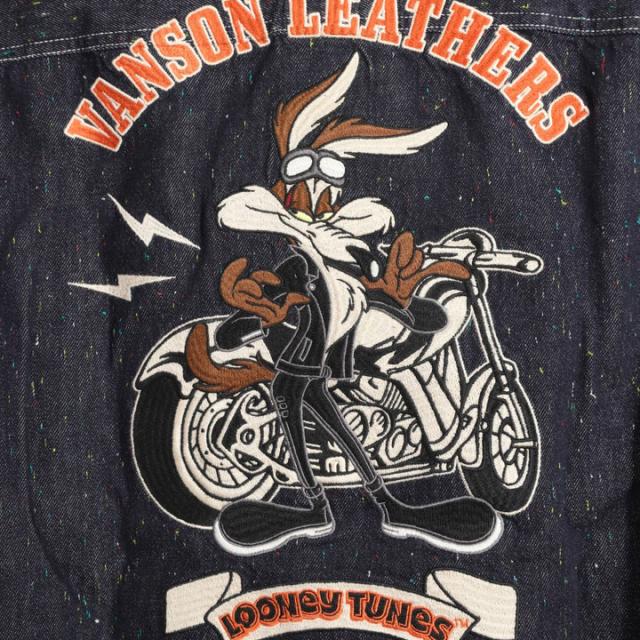 VANSON ルーニー・テューンズ コラボ ネップデニム半袖シャツ (LTV