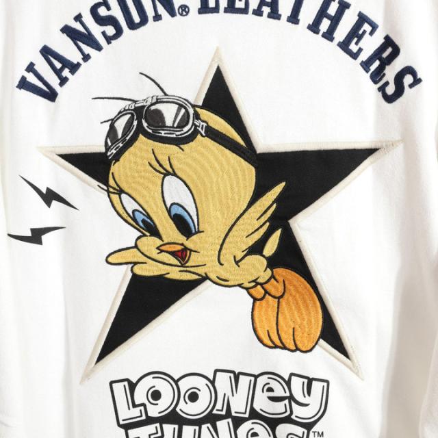 VANSON ルーニー・テューンズ コラボ ロンTEE (LTV-2508) 【送料無料】バンソン LOONEY TUNES 刺繍 ワッペン 長袖Tシャツ VANSON ルーニー・テューンズ コラボ ロンTEE (LTV-2508) 【送料無料