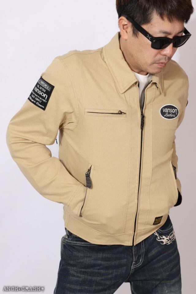 VANSON バンソン ストレッチ コットンジャケット(VS23106S)肩・肘 