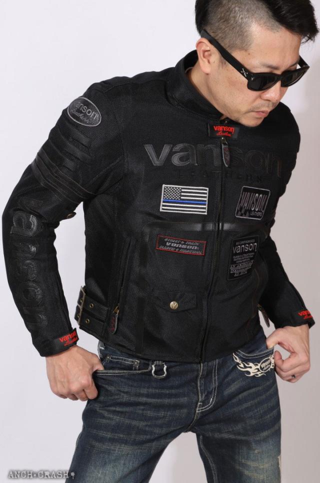 VANSON バンソン メッシュライダースジャケット(VS24105S)肩・肘・脊椎・胸部プロテクター標準装備_13