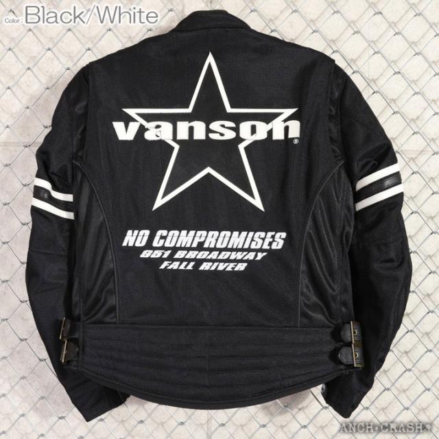 VANSON バンソン メッシュライダースジャケット(VS24105S)肩・肘・脊椎・胸部プロテクター標準装備_6