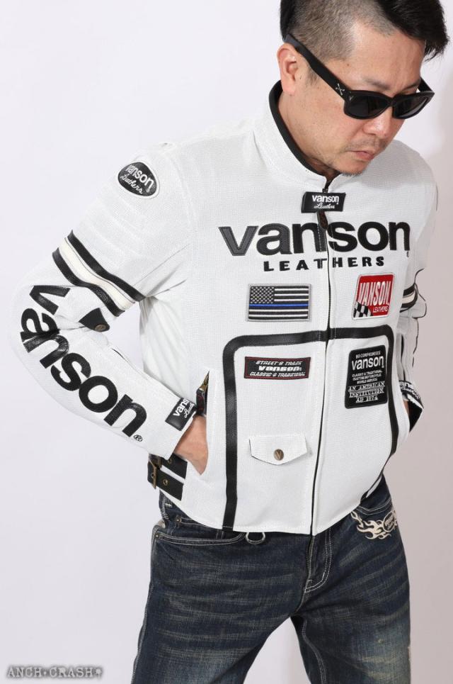VANSON バンソン メッシュライダースジャケット(VS24105S)肩・肘・脊椎・胸部プロテクター標準装備_7