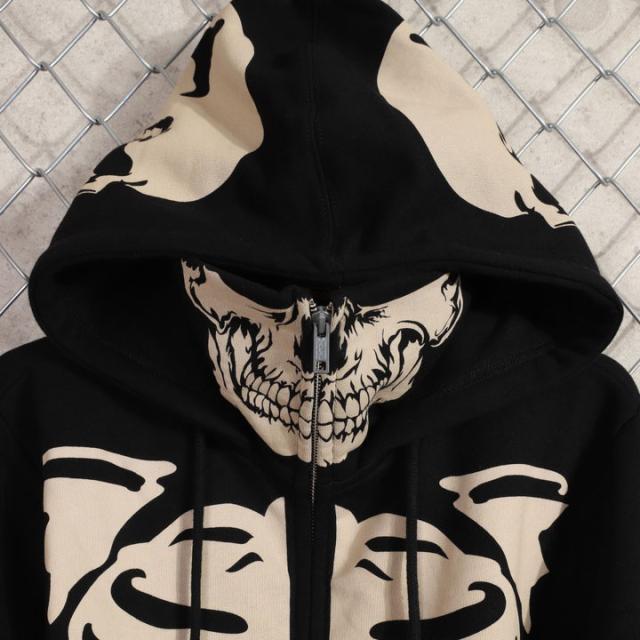 VANSON バンソン ボーン スタンドカラーパーカー(NVSZ-2211)裏毛 刺繍