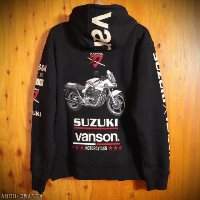 VANSON SUZUKI KATANA フルZIP パーカー (SMV-2505) 【送料無料】バンソン スズキ 刺繍 ワッペン_16