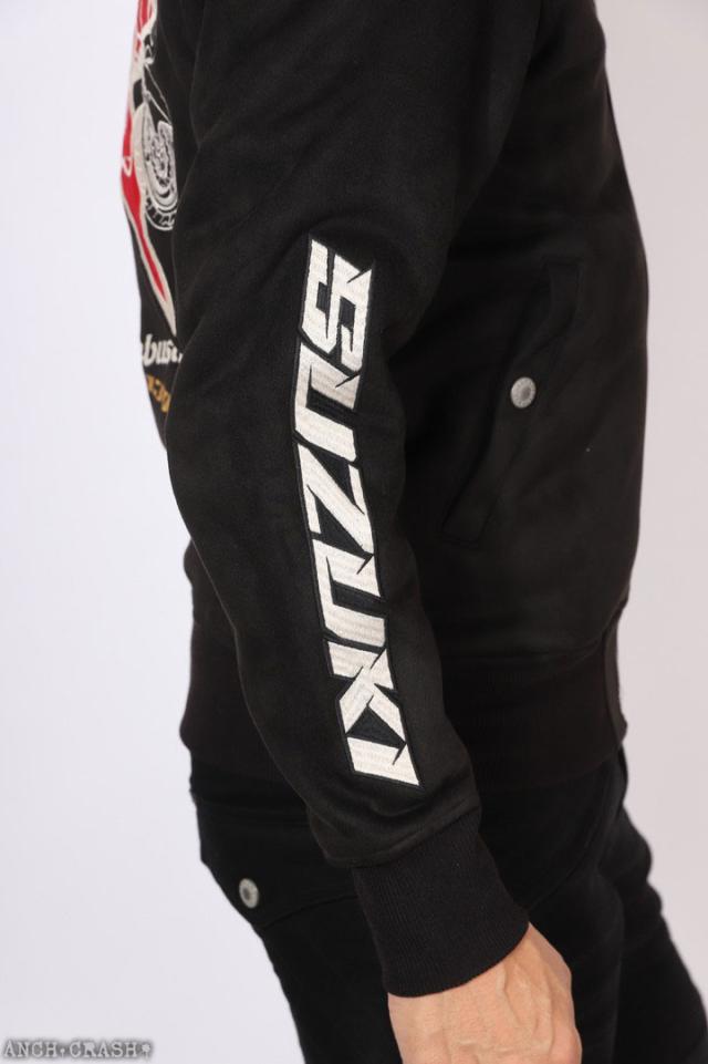 VANSON SUZUKI HAYABUSA ボンディング MA-1 (SMV-2507) 【貨物輸送無料】バンソン スズキ 刺しゅう 紋章 起毛 裏毛革