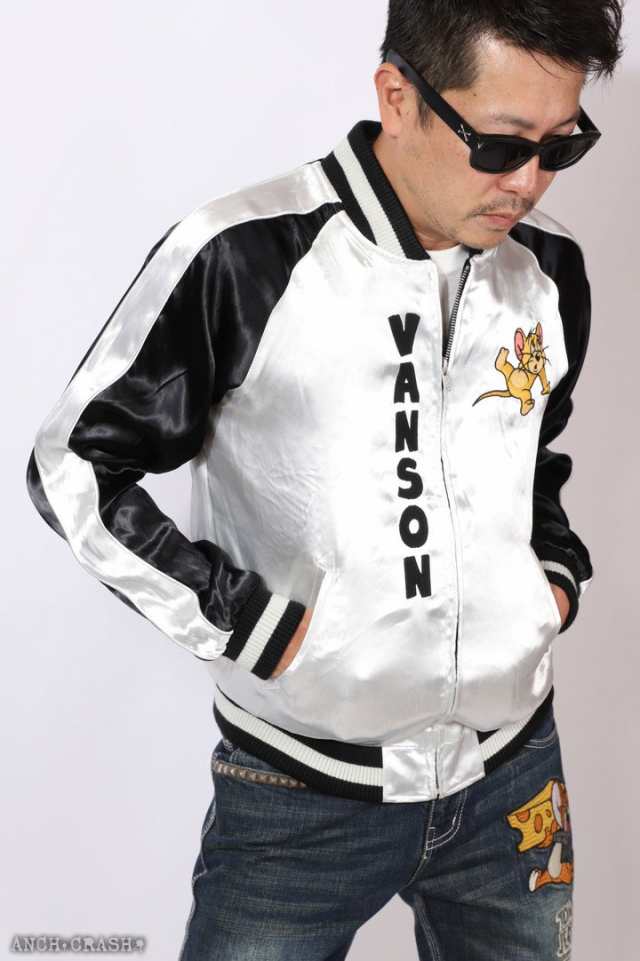 【美品】VANSON バンソン コラボ リバーシブル スカジャン BLACK