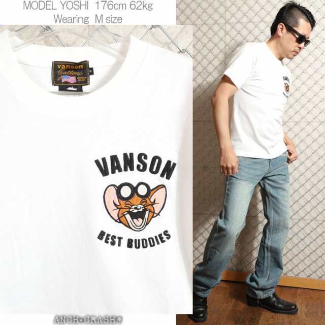 VANSON トムとジェリー コラボ 半袖Tシャツ(TJV-2421)【送料無料