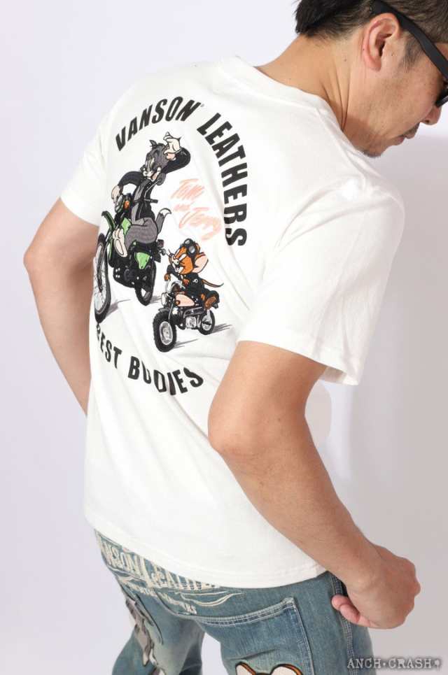 VANSON トムとジェリー コラボ 半袖Tシャツ(TJV-2421)【送料無料
