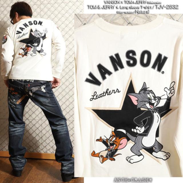 VANSON トムとジェリー コラボ ロンTEE (TJV-2532) 【送料無料 
