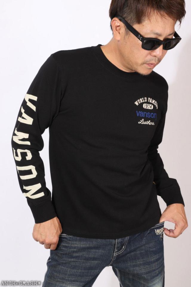 VANSON スター ロンTEE (NVLT-2508) 【送料無料】バンソン 刺繍 長袖T