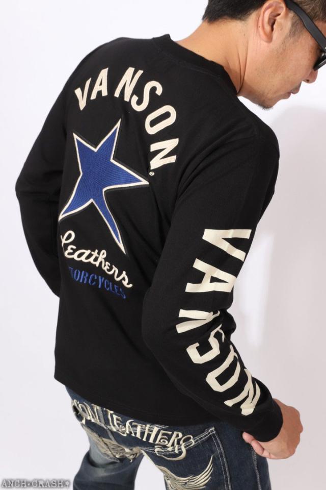 VANSON スター ロンTEE (NVLT-2508) 【送料無料】バンソン 刺繍 長袖T