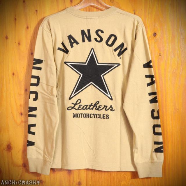 VANSON スター ロンTEE (NVLT-2508) 【送料無料】バンソン 刺繍 長袖T
