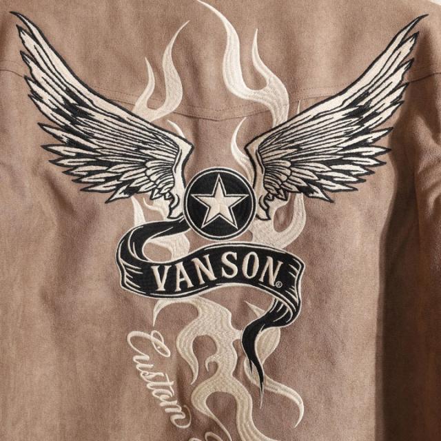VANSON フライングスター 起毛ボンディング 長袖シャツ (NVSL-2505) 【送料無料】バンソン 刺繍_17