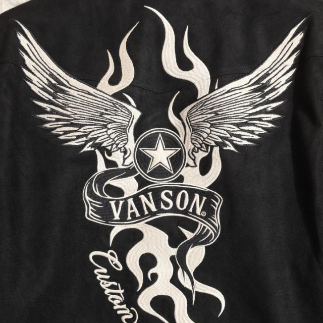 VANSON フライングスター 起毛ボンディング 長袖シャツ (NVSL-2505) 【送料無料】バンソン 刺繍_8