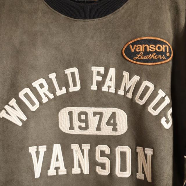 VANSON スター クルーネック プルオーバー (NVSZ-2516) 【送料無料】バンソン 刺繍 ワッペン 裏ファー 起毛 ボンディング_4