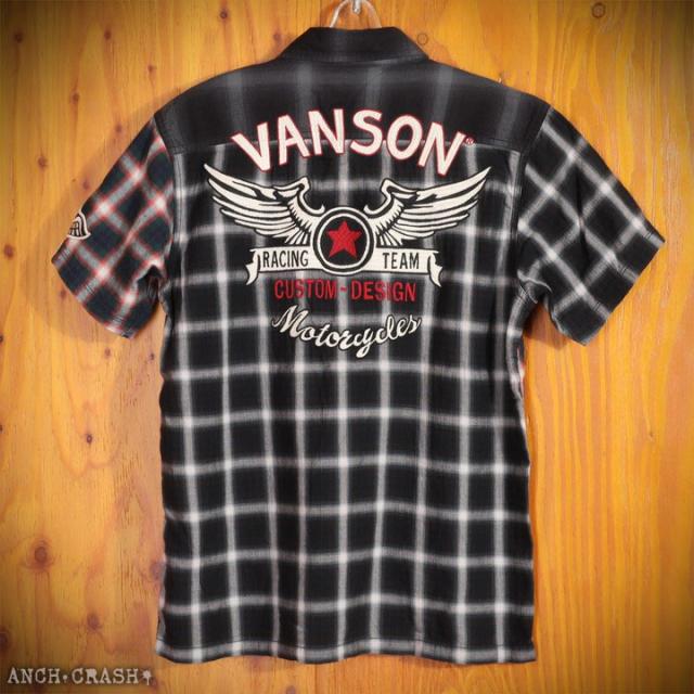 在庫限りセール SALE 30%off VANSON バンソン マルチカラー 半袖 チャックシャツ(NVSS-2303)ウィングスター 刺繍 ご奉仕品の為返品交換不可_16