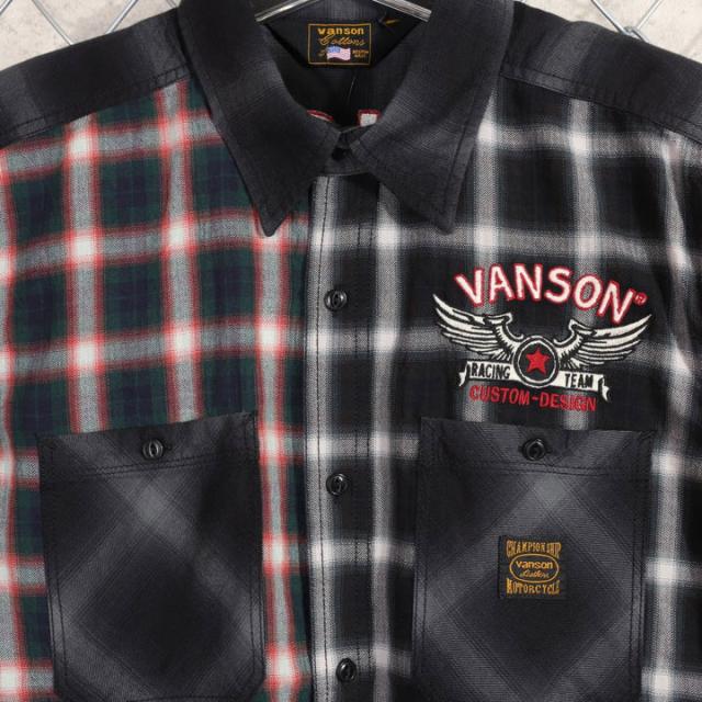 在庫限りセール SALE 30%off VANSON バンソン マルチカラー 半袖