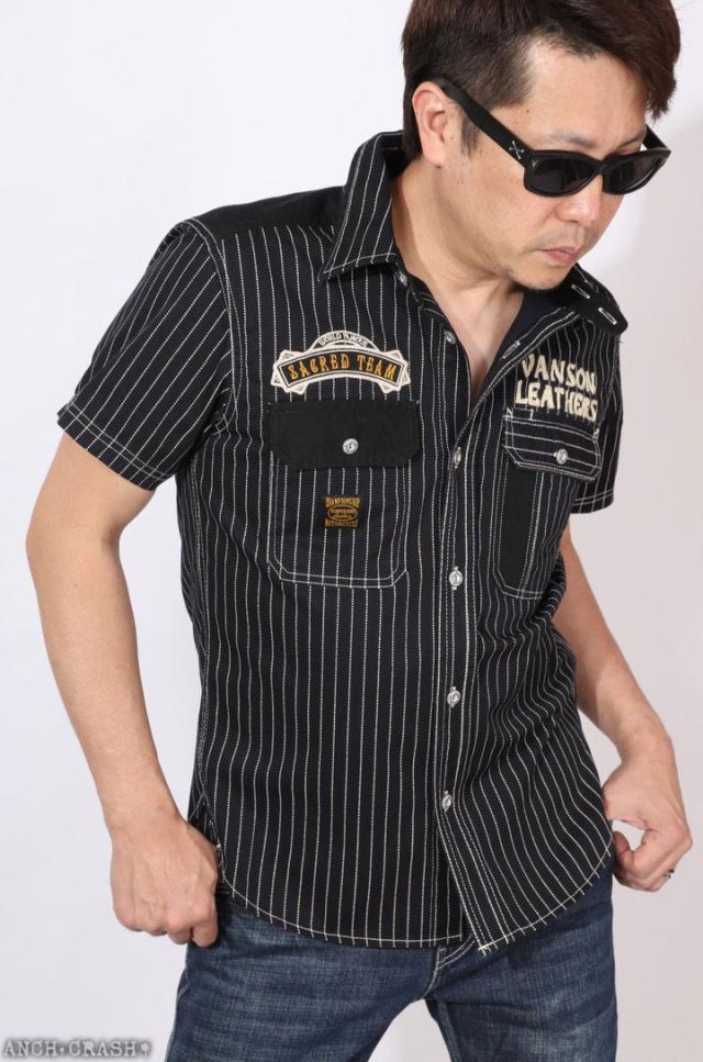 VANSON デニム 半袖シャツ (NVSS-2501) 【送料無料】バンソン トリプル