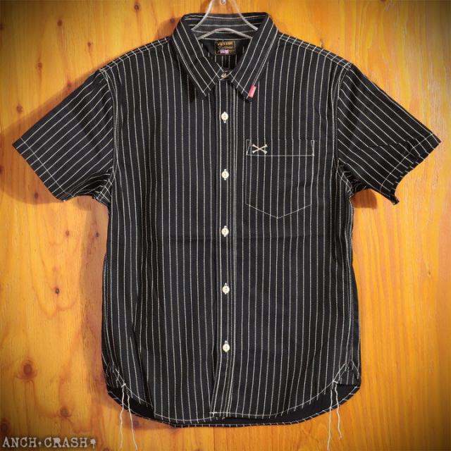 VANSON バンソン 定番 ワンポイント刺繍 ツイル 半袖シャツ (NVSS-807) 【送料無料】_3