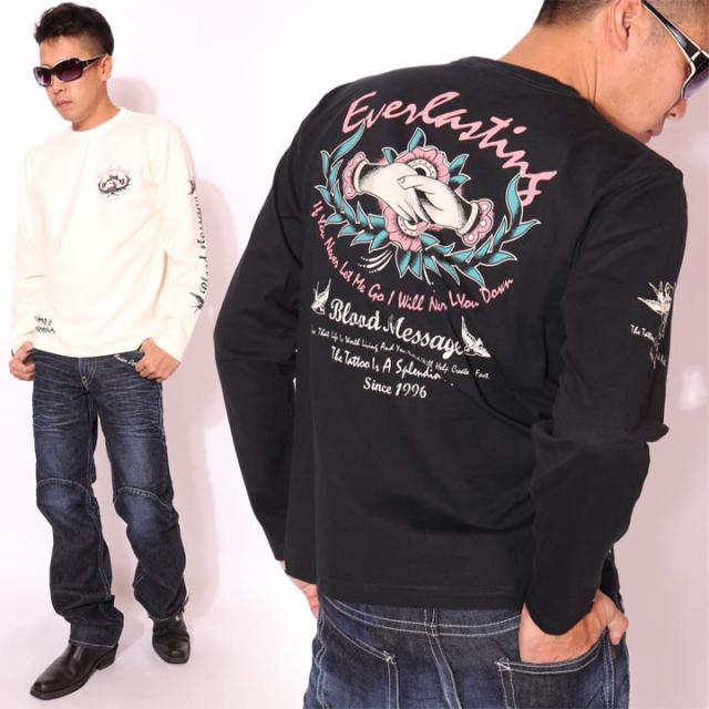 BLOOD MESSAGE[Everlasting]ロンＴ(BLLT-900)長袖 Tシャツ ブラッドメッセージ アメカ【メール便送発送】ポスト投函の為※日時指定・代引き不可の通販は 6,376円