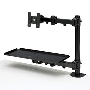 CR-LA601 サンワサプライ SANWA デュアルシステムアーム キーボード台 モニタアームの通販は