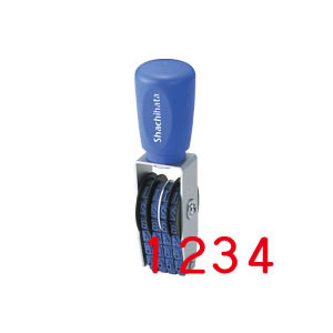 CR-62194　シャチハタ　回転ゴム印 欧文4連　初号ゴシック　CF-40Gの通販は 5,602円