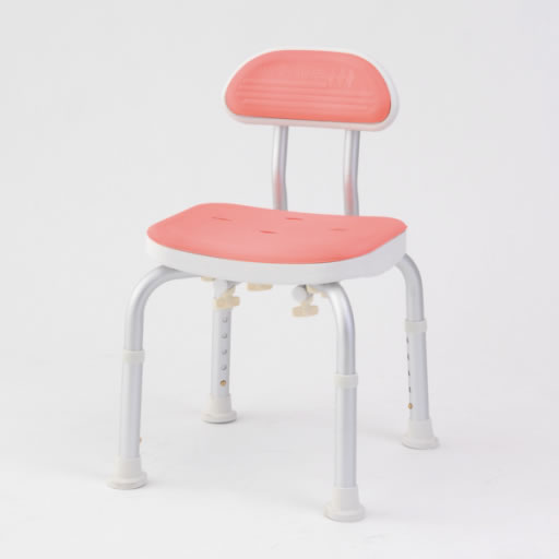 【メーカー直送】 BC-01H-PI 美和商事 コンパクトバスチェア　背付き ピンクの通販は