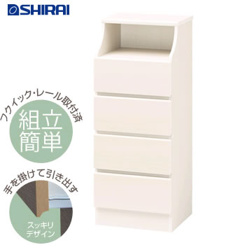 「メーカー直送」CSC-1144HWH 白井産業 チェスカ チェスト ホワイト【お客様組立品】の通販は 18,204円