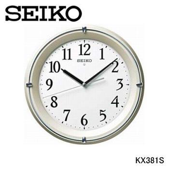 セイコー SEIKO 掛け時計 壁掛け 電波時計 スイープ 静音 自動点灯ライト 薄金パール塗装