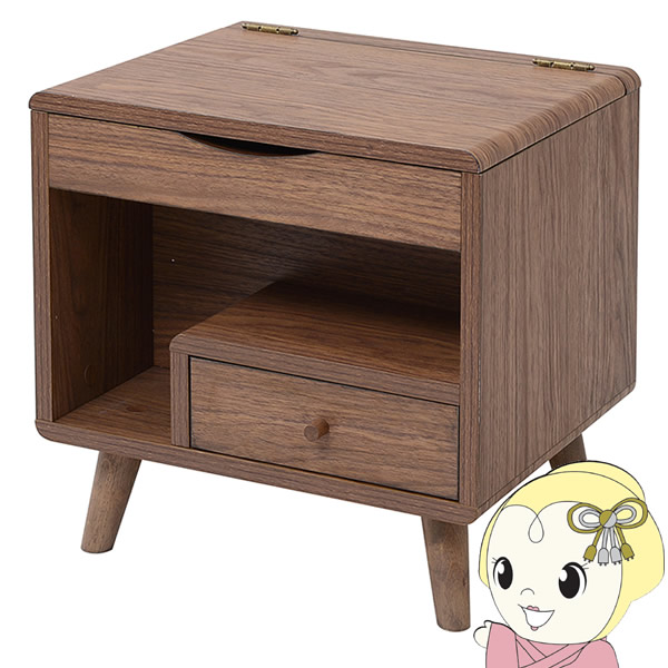 ドレッサー ロータイプ 一面鏡 鏡台 化粧台 メイク台 コンパクト 可愛い ミニ 北欧家具　おしゃれ　ブラウン　JKプラン