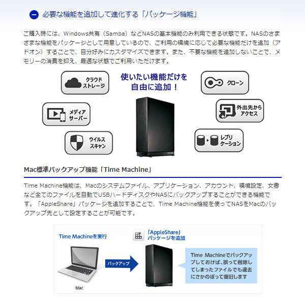 ＩＯデータ デュアルコアCPU搭載 ネットワーク接続ハードディスク（NAS