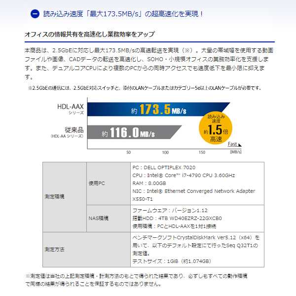 ＩＯデータ NAS 4TB 2.5GbE対応LinuxベースOS搭載 法人向け 1ドライブ